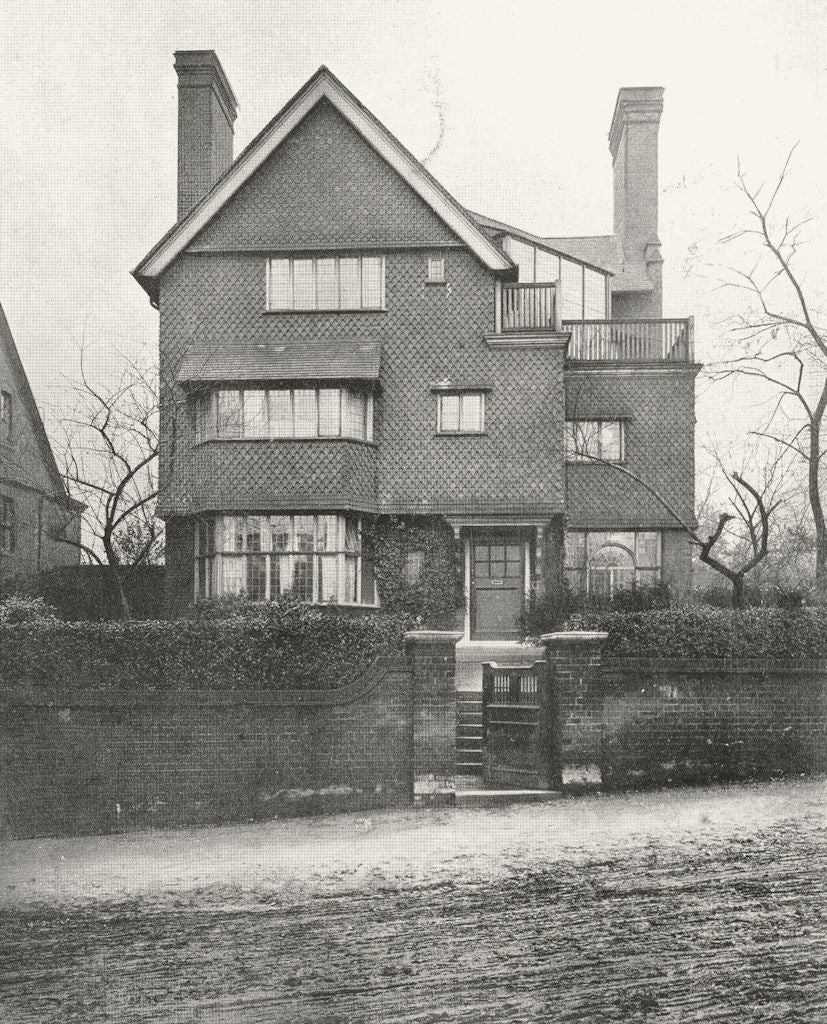 HAMPSTEAD. Kate Greenaway's Home, 39, Frognal 1905 old antique print picture